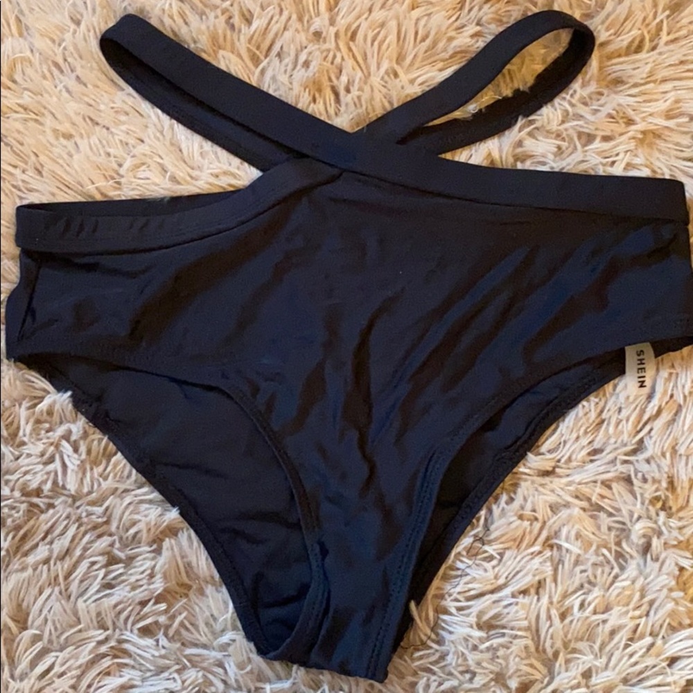 black swim bottoms